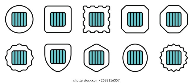 Ícone de exibição de coluna de vetor editável. Preto, estilo de linha, fundo branco transparente. Parte de uma grande família de conjuntos de ícones. Perfeito para interfaces web e app, apresentações, infográficos, etc