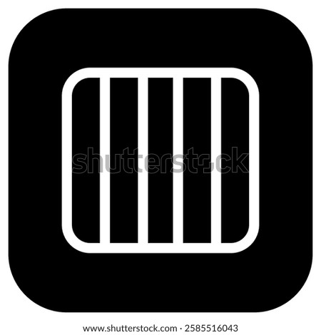 Editable vector column view icon. Black, line style, transparent white background. Part of a big icon set family. Perfect for web and app interfaces, presentations, infographics, etc