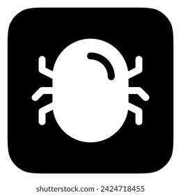 Editable vector computer system bug virus icon. Black, line style, transparent white background. Part of a big icon set family. Perfect for web and app interfaces, presentations, infographics, etc