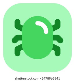 Editable vector computer system bug virus icon. Black, line style, transparent white background. Part of a big icon set family. Perfect for web and app interfaces, presentations, infographics, etc