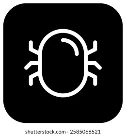 Editable vector computer system bug virus icon. Black, line style, transparent white background. Part of a big icon set family. Perfect for web and app interfaces, presentations, infographics, etc