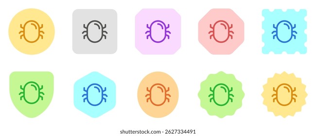 Editable vector computer system bug virus icon. Black, line style, transparent white background. Part of a big icon set family. Perfect for web and app interfaces, presentations, infographics, etc
