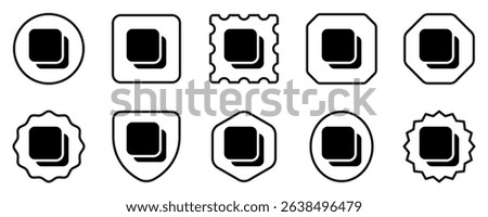 Editable vector copy duplicate layer icon. Black, line style, transparent white background. Part of a big icon set family. Perfect for web and app interfaces, presentations, infographics, etc