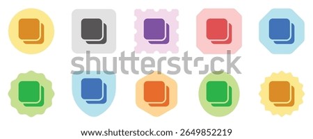 Editable vector copy duplicate layer icon. Black, line style, transparent white background. Part of a big icon set family. Perfect for web and app interfaces, presentations, infographics, etc