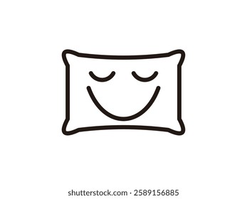 editable vector creative happy sleep pillow symbol design illustration isolated on transparent background