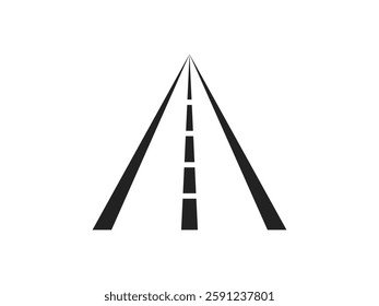 editable vector creative letters A asphalt road symbol design illustration isolated on transparent background