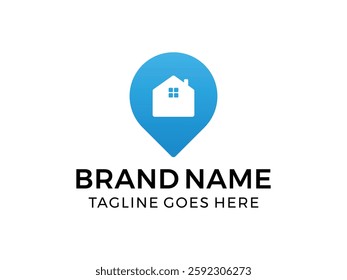 editable vector creative pin locations home symbol design illustration isolated on transparent background