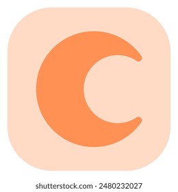 Editable vector crescent moon icon. Black, line style, transparent white background. Part of a big icon set family. Perfect for web and app interfaces, presentations, infographics, etc