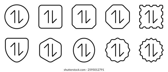Editable vector data transfer arrows icon. Black, line style, transparent white background. Part of a big icon set family. Perfect for web and app interfaces, presentations, infographics, etc