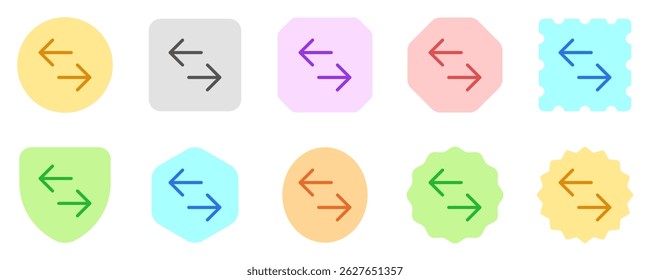 Ícone de setas editáveis de transferência de dados de vetor. Preto, estilo de linha, fundo branco transparente. Parte de uma grande família de conjuntos de ícones. Perfeito para interfaces web e app, apresentações, infográficos, etc