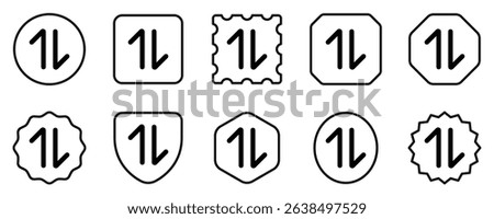 Editable vector data transfer arrows icon. Black, line style, transparent white background. Part of a big icon set family. Perfect for web and app interfaces, presentations, infographics, etc