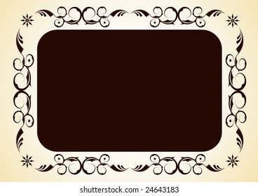Editable vector decorative  frame with space for your text or image.