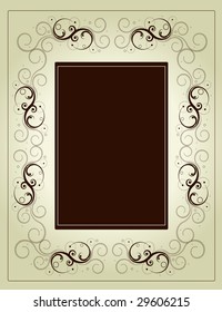 Editable vector decorative  frame with space for your text or image.