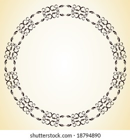 Editable vector decorative victorian frame with space for your text or image.