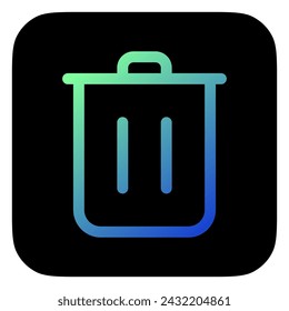 Editable vector delete trash recycle bin icon. Black, line style, transparent white background. Part of a big icon set family. Perfect for web and app interfaces, presentations, infographics, etc