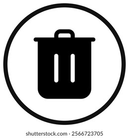 Editable vector delete trash recycle bin icon. Black, line style, transparent white background. Part of a big icon set family. Perfect for web and app interfaces, presentations, infographics, etc