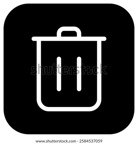 Editable vector delete trash recycle bin icon. Black, line style, transparent white background. Part of a big icon set family. Perfect for web and app interfaces, presentations, infographics, etc