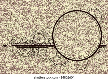 Editable vector design of circles and grunge elements