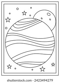 Editable vector design of earth planet drawing 