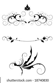 Editable vector design elements on white background