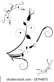Editable vector design elements on white background