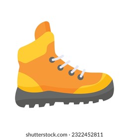 An editable vector design of hiking boot, premium icon of hiking shoe