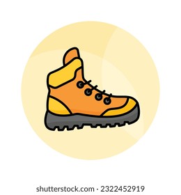 An editable vector design of hiking boot, premium icon of hiking shoe