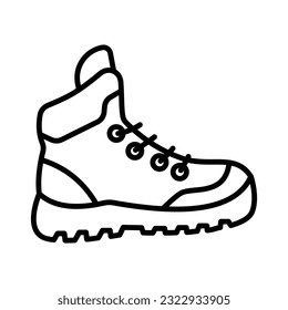 An editable vector design of hiking boot, premium icon of hiking shoe