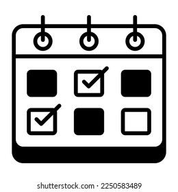 Editable vector design of schedule planner, event planner