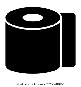 Editable vector design of tissue roll, bathroom paper