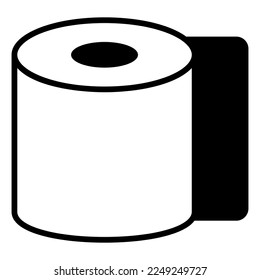 Editable vector design of tissue roll, bathroom paper