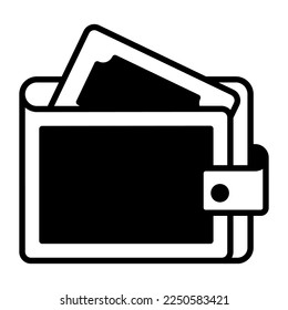 Un diseño vectorial editable de la cartera, icono de la cartera en estilo moderno