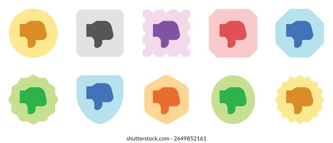 Editable vector dislike thumb reaction icon. Black, line style, transparent white background. Part of a big icon set family. Perfect for web and app interfaces, presentations, infographics, etc