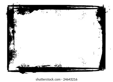Editable vector distressed dark border . Nice grunge element for your projects.