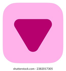 Editable vector down triangle arrow icon. Black, transparent white background. Part of a big icon set family. Perfect for web and app interfaces, presentations, infographics, etc