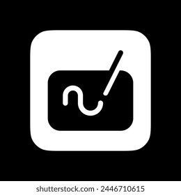 Editable vector drawing tablet icon. Black, line style, transparent white background. Part of a big icon set family. Perfect for web and app interfaces, presentations, infographics, etc