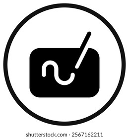 Editable vector drawing tablet icon. Black, line style, transparent white background. Part of a big icon set family. Perfect for web and app interfaces, presentations, infographics, etc