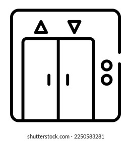 Editable vector of elevator, trendy icon of lift for premium use