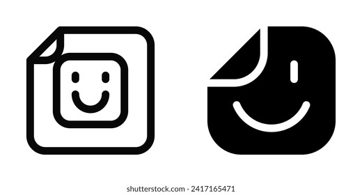 Editable vector emoticon sticker file icon. Black, line style, transparent white background. Part of a big icon set family. Perfect for web and app interfaces, presentations, infographics, etc