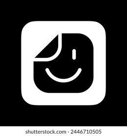 Icono de emoticono de Vector editable. Negro, estilo de línea, fondo blanco transparente. Parte de una gran familia de iconos. Perfecto para interfaces de Web y App, presentaciones, infografías, etc