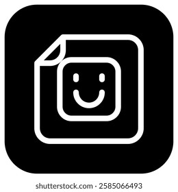 Editable vector emoticon sticker file icon. Black, line style, transparent white background. Part of a big icon set family. Perfect for web and app interfaces, presentations, infographics, etc