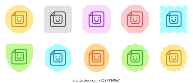 Editable vector emoticon sticker file icon. Black, line style, transparent white background. Part of a big icon set family. Perfect for web and app interfaces, presentations, infographics, etc
