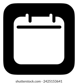 Editable vector empty calendar icon. Black, line style, transparent white background. Part of a big icon set family. Perfect for web and app interfaces, presentations, infographics, etc