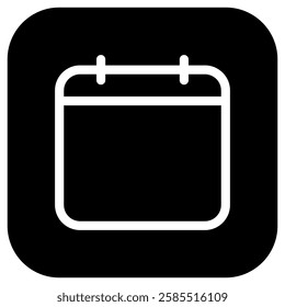 Editable vector empty calendar icon. Black, line style, transparent white background. Part of a big icon set family. Perfect for web and app interfaces, presentations, infographics, etc
