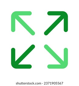 Editable vector enter full screen icon. Black, line style, transparent white background. Part of a big icon set family. Perfect for web and app interfaces, presentations, infographics, etc