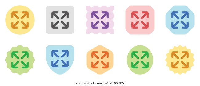 Editable vector enter full screen icon. Black, line style, transparent white background. Part of a big icon set family. Perfect for web and app interfaces, presentations, infographics, etc