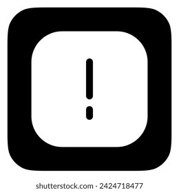 Editable vector exclamation mark warning icon. Black, line style, transparent white background. Part of a big icon set family. Perfect for web and app interfaces, presentations, infographics, etc