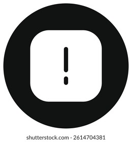 Editable vector exclamation mark warning icon. Black, line style, transparent white background. Part of a big icon set family. Perfect for web and app interfaces, presentations, infographics, etc