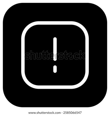 Editable vector exclamation mark warning icon. Black, line style, transparent white background. Part of a big icon set family. Perfect for web and app interfaces, presentations, infographics, etc