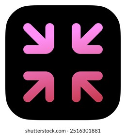 Editable vector exit full screen icon. Black, line style, transparent white background. Part of a big icon set family. Perfect for web and app interfaces, presentations, infographics, etc